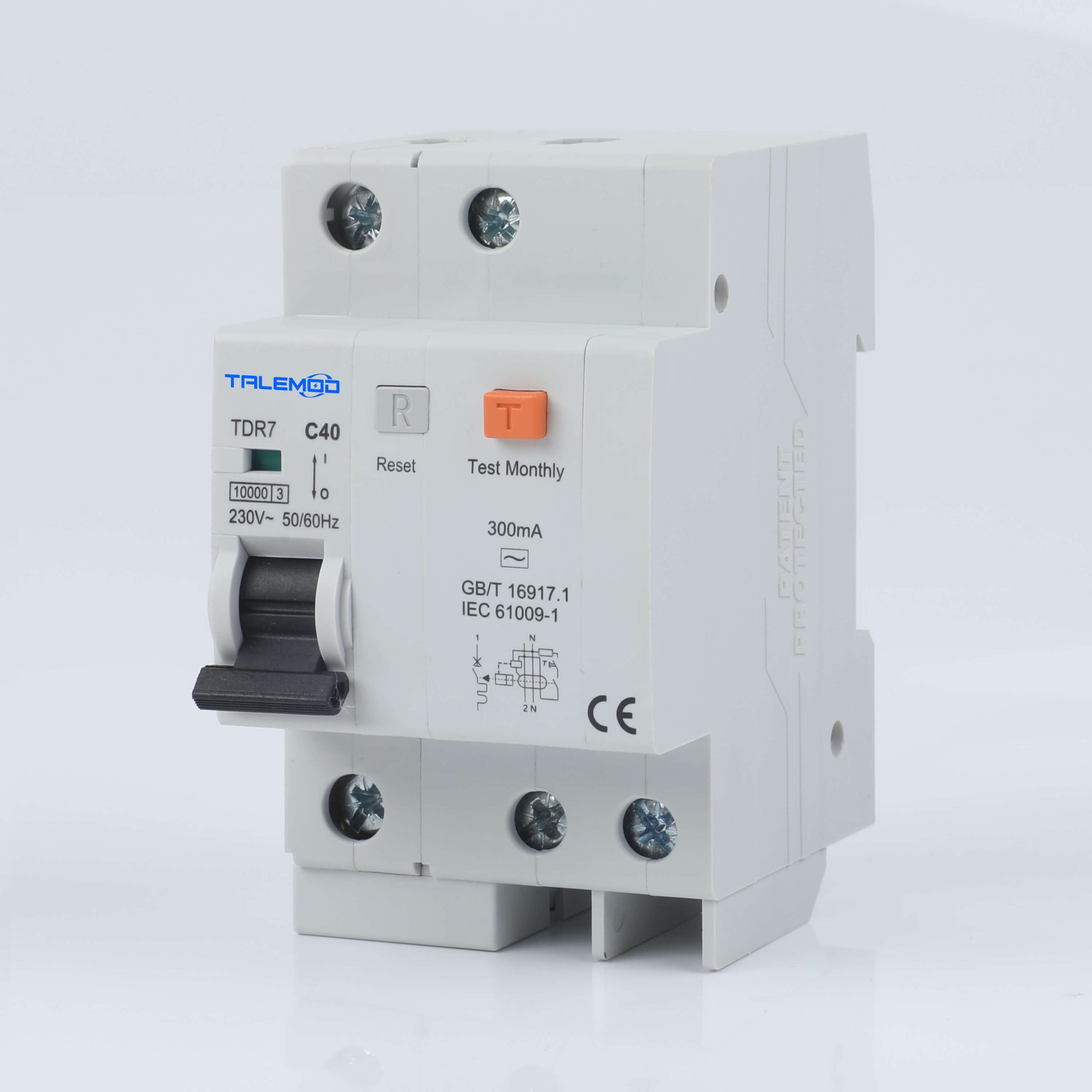 RCBO TDR7 10KA 1PN side